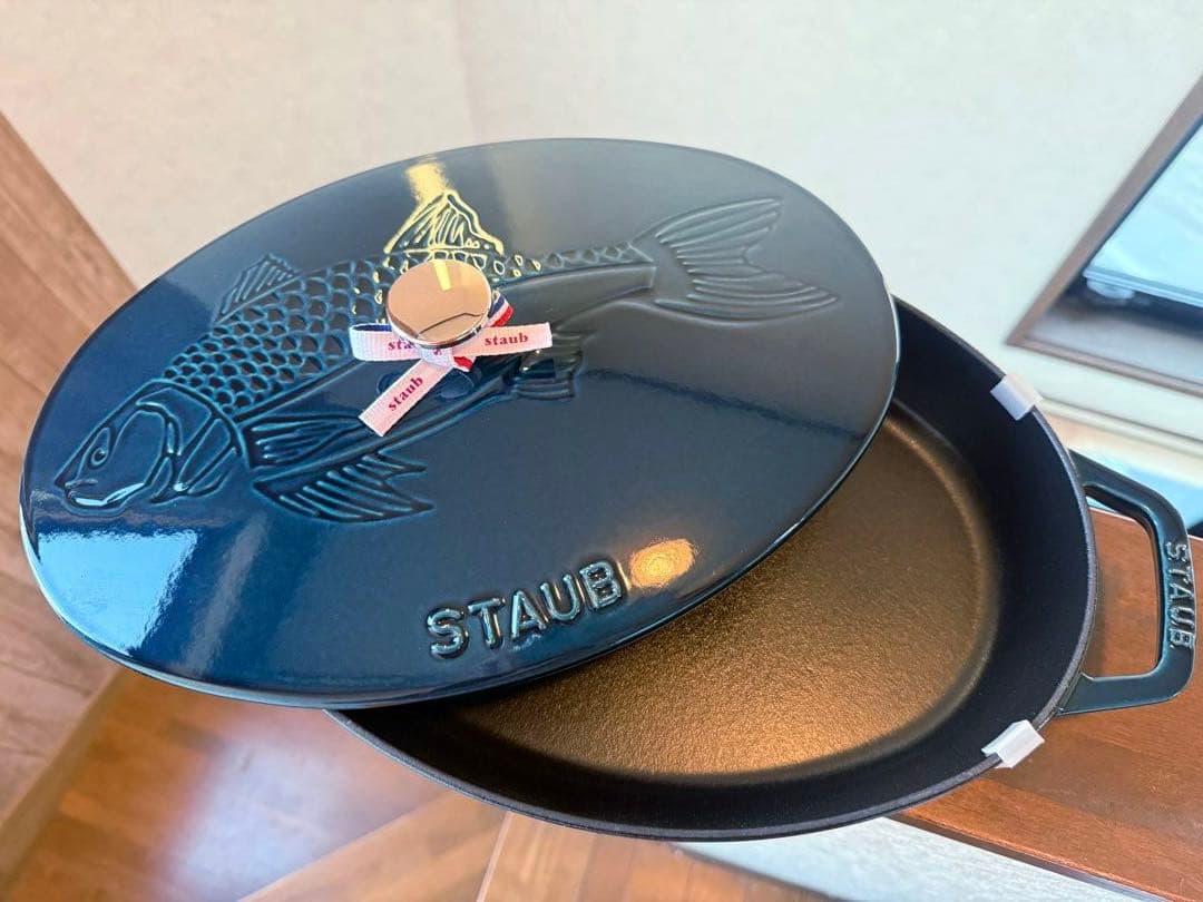ストウブSTAUB新品未使用ラメールフィッシュオーバルホットプレート生涯保証付