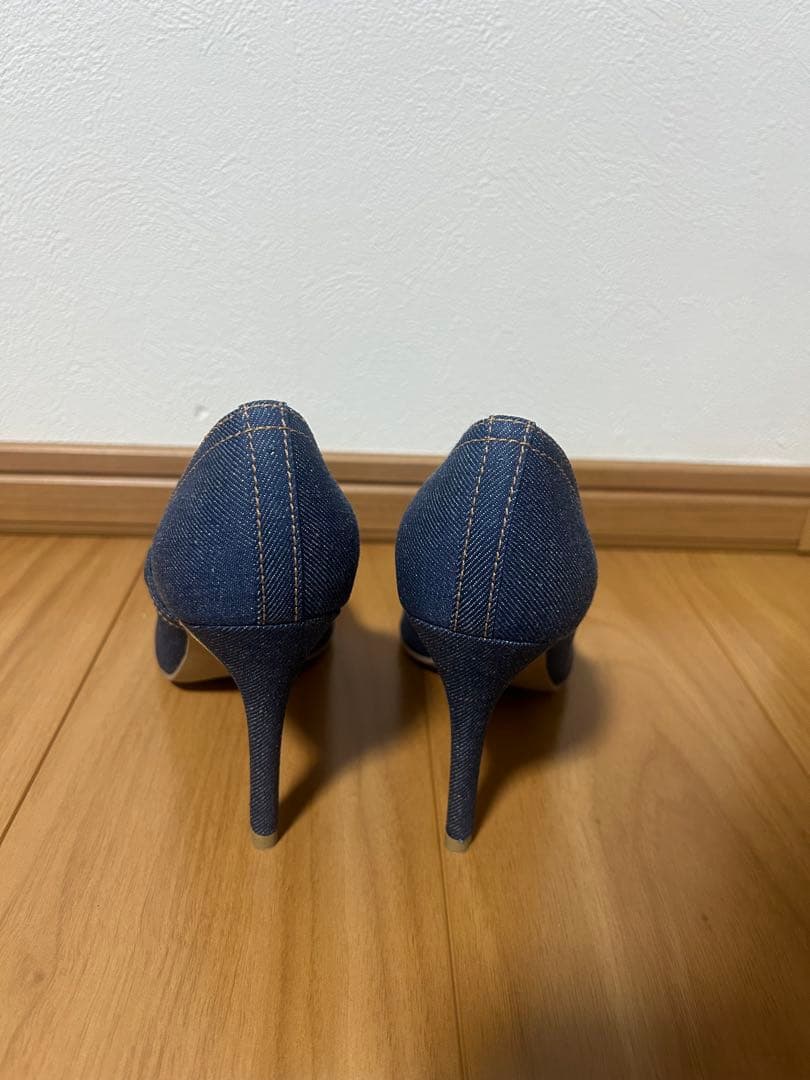 DIANA デニム ポインテッドトゥ ハイヒール