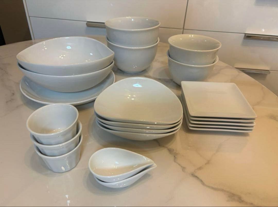 21点 【 ホワイト 食器 】 大皿 中皿 小皿 平皿 取り皿 小鉢 ボウル 丼