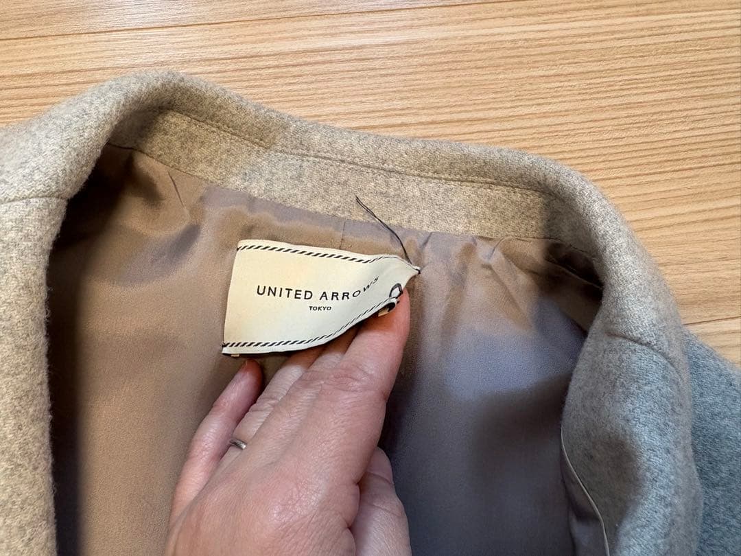 ユナイテッドアローズ グレー チェスターコート