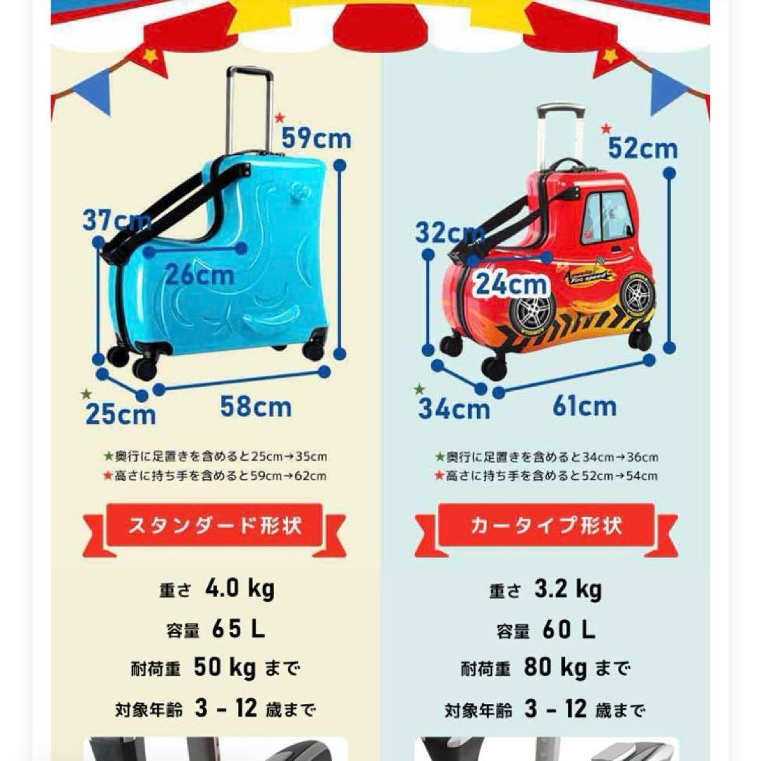 子どもが乗れる　スーツケース　キャリーバッグ