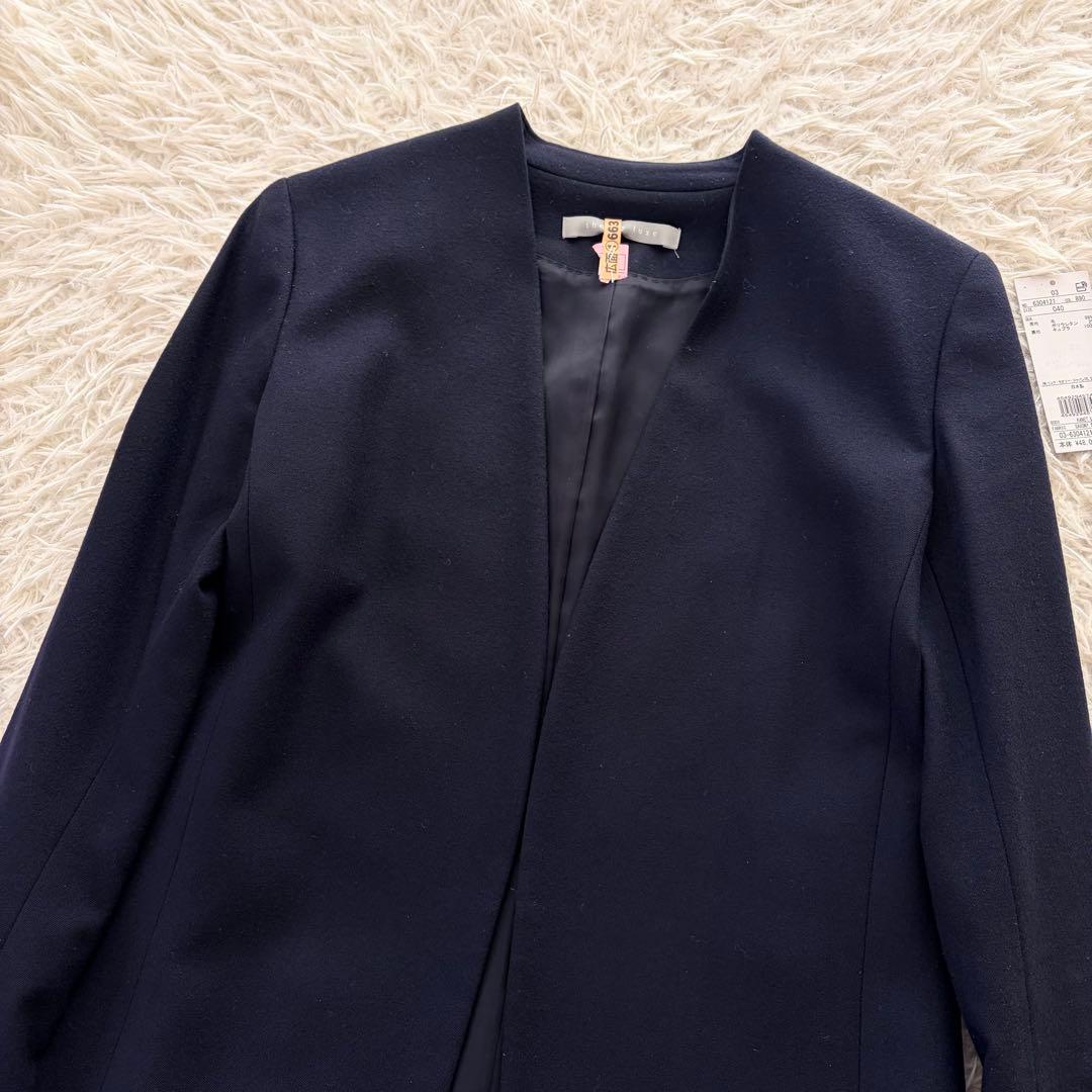 Lサイズ　セオリーリュクス　パンツ　スーツ　セットアップ　ノーカラージャケット