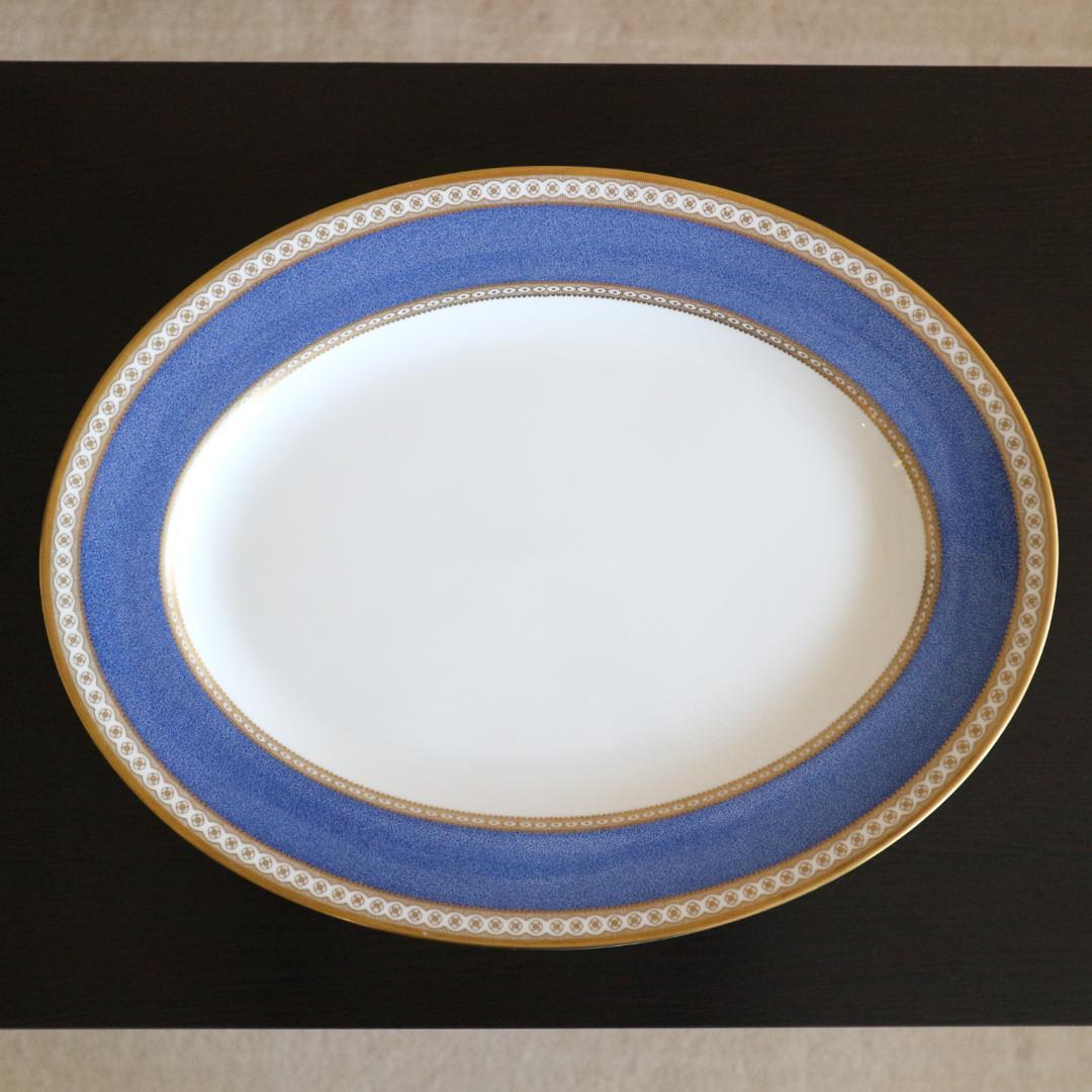 美品 希少刻印ウェッジウッドユーランダーパウダーオーバルプレート