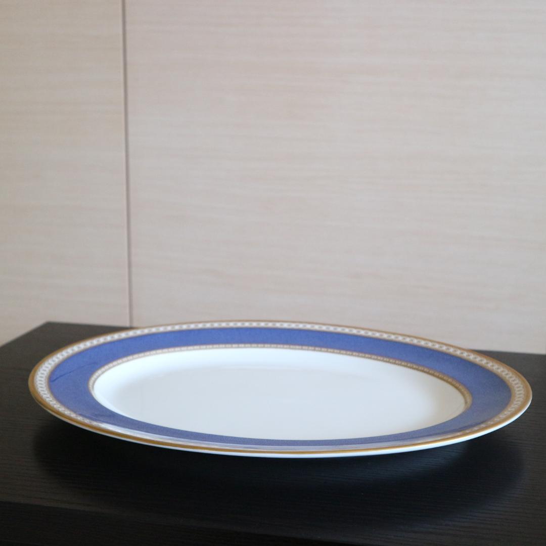 美品 希少刻印ウェッジウッドユーランダーパウダーオーバルプレート