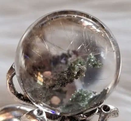 ★天然石★最強金運ガーデンルチルスフィア(台座付き)
