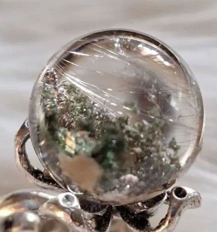 ★天然石★最強金運ガーデンルチルスフィア(台座付き)