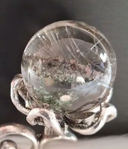 ★天然石★最強金運ガーデンルチルスフィア(台座付き)