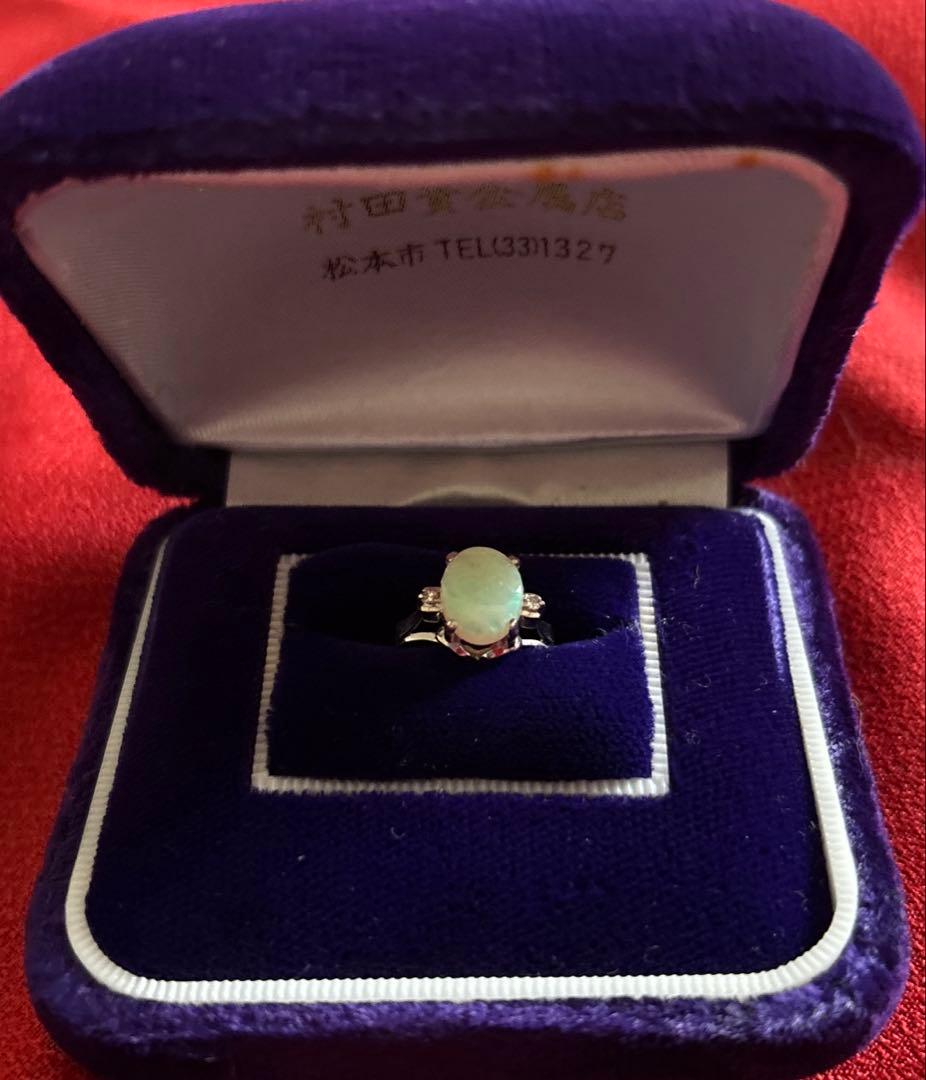 す*ん様 昭和レトロ　指輪　リングオパール　ダイヤモンド　プラチナ