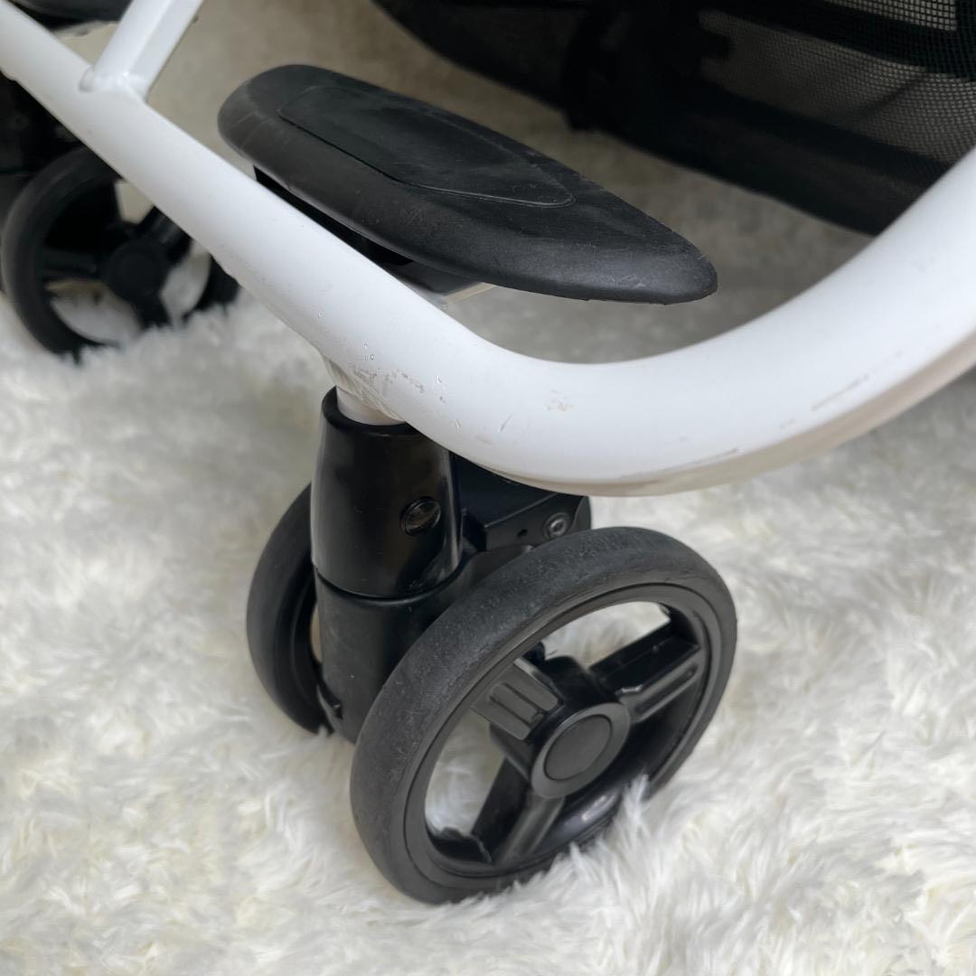 【送料無料】ココロンツイン ダブルベビーカー ネイビー　双子　美品　濃紺