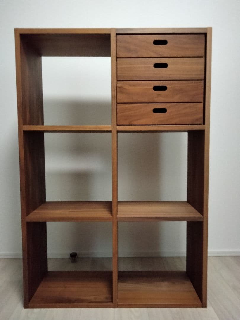 無印良品　スタッキングシェルフセット・３段✕２列　および　引出し・４段