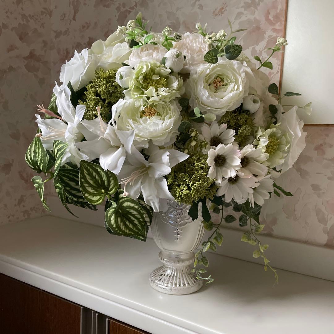 フラワーアレンジメント　造花　クレール