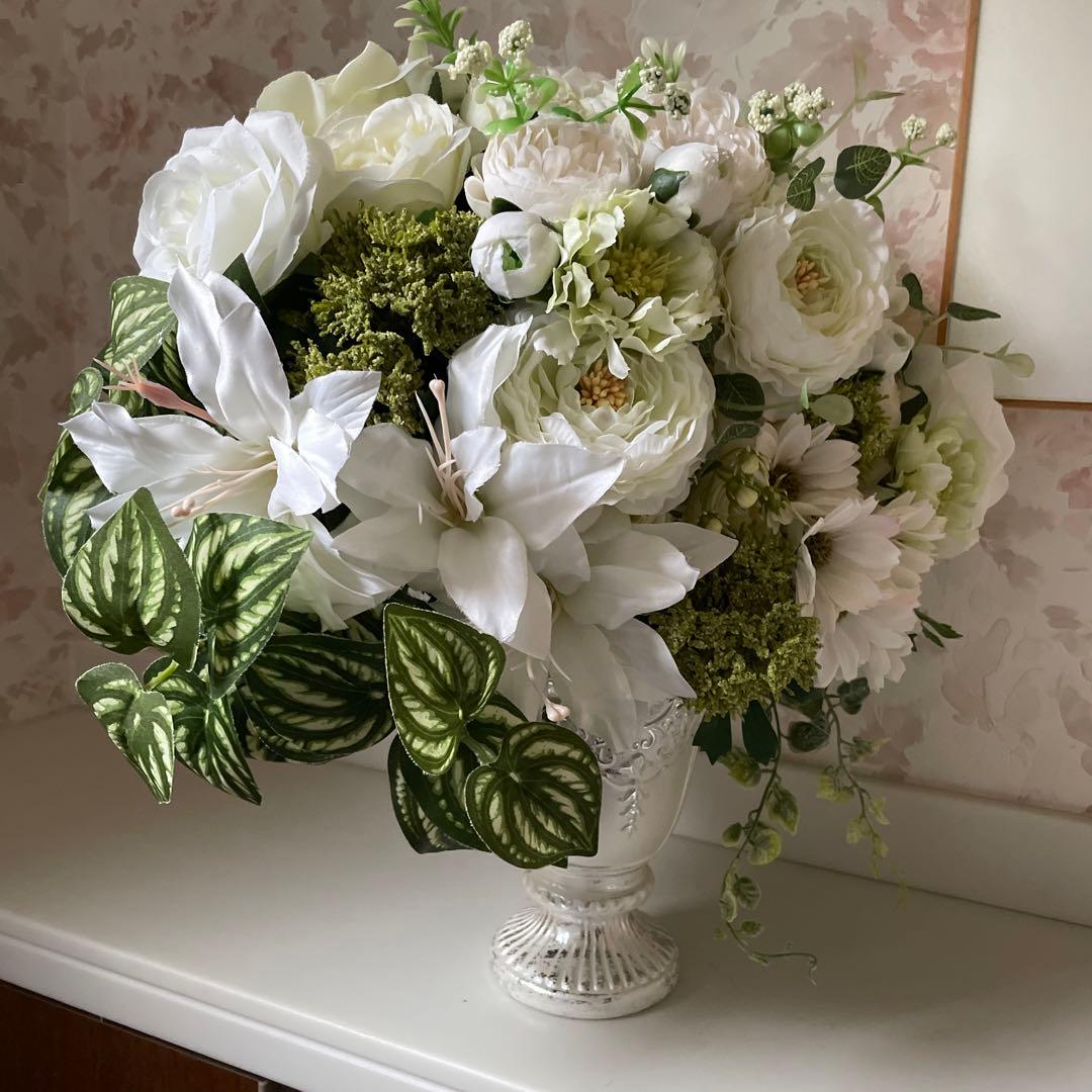 フラワーアレンジメント　造花　クレール