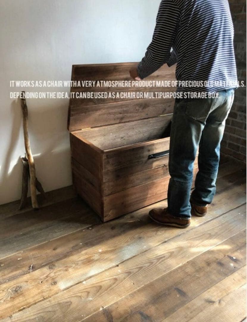 数量限定　特別価格　収納　椅子　ベンチ　木箱　古材　テーブル　ウッドボックス