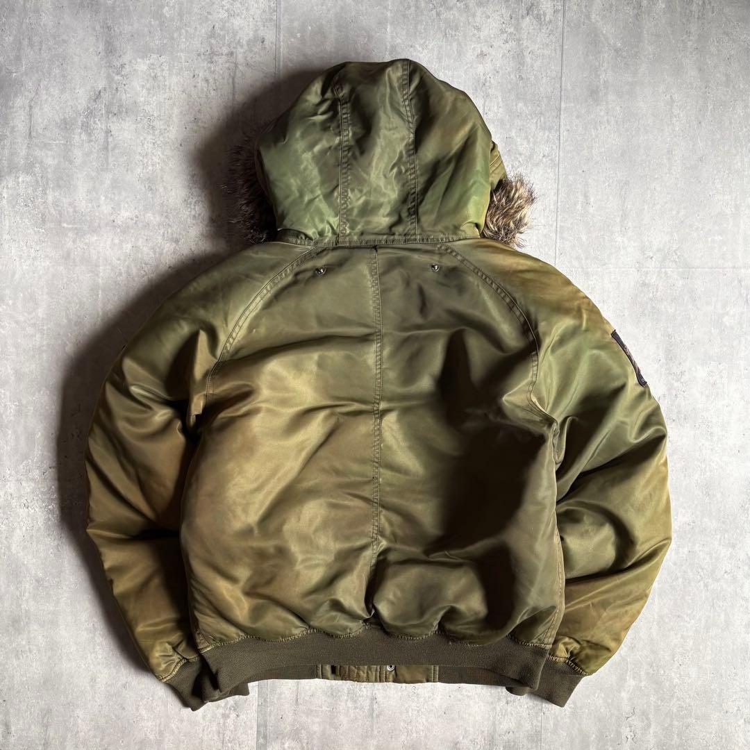 【00s archive】N-2B ダウンジャケット　ファー　y2k 短丈　古着