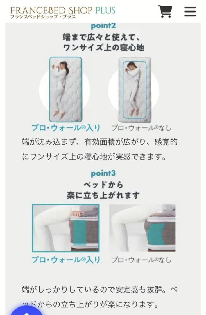 最終！元値20万　高級　フランスベッド　ダブルサイズ　キュリエス　マットレス