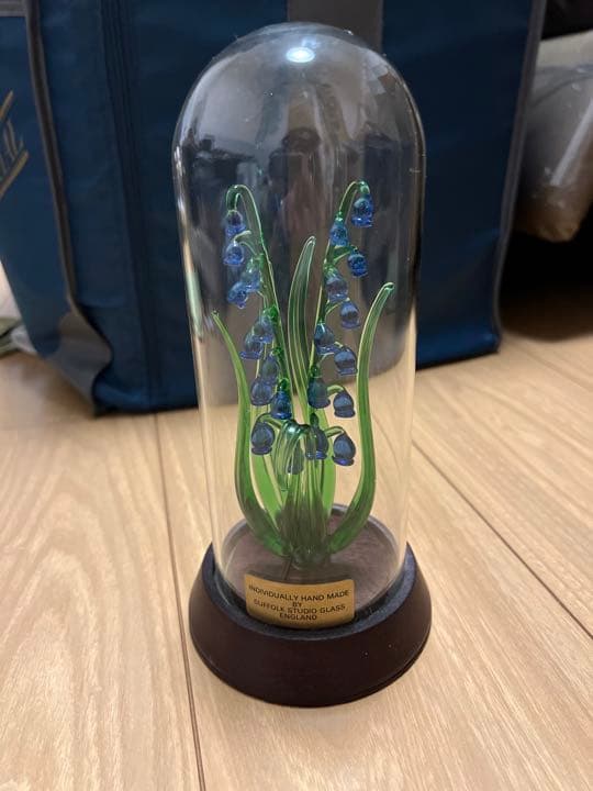 スズラン　置物　ガラス　イングランド製　ハンドメイド