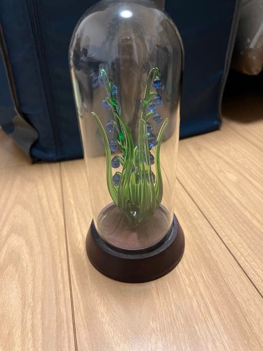 スズラン　置物　ガラス　イングランド製　ハンドメイド