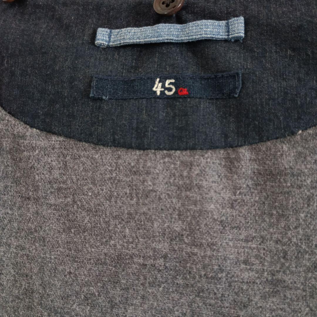 45r　45rpm　ダウンベスト　ムートン襟　ウール　カシミヤ