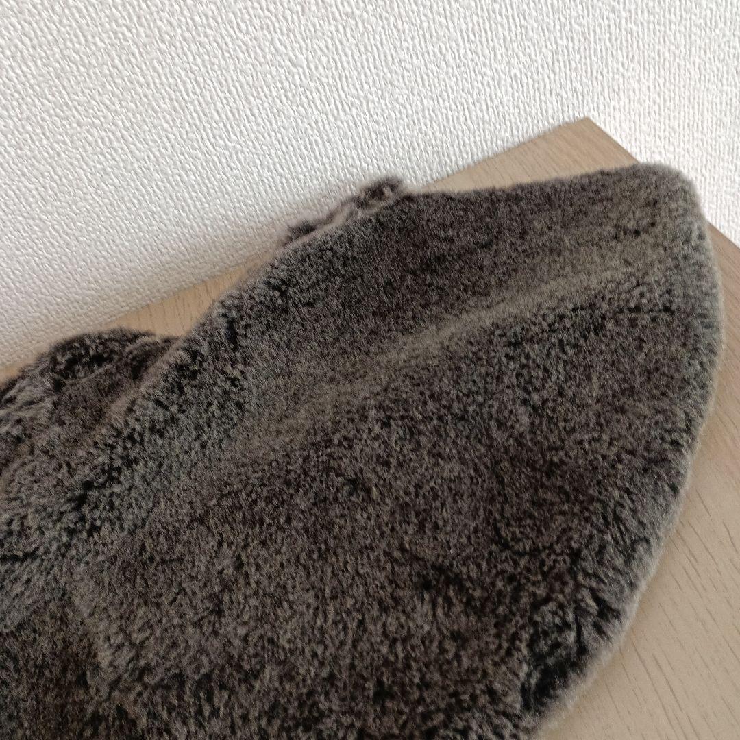 45r　45rpm　ダウンベスト　ムートン襟　ウール　カシミヤ