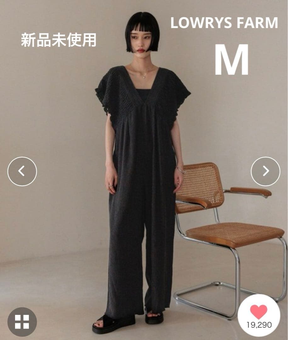 新品未使用 LOWRYSFARM ヨウリュウシャーリングサロペット M ブラック