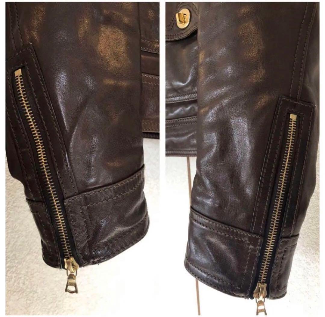 ば*ん様 【状態良し】 COACH コヨーテ毛皮付き革ジャケット　レザー　ジャケ