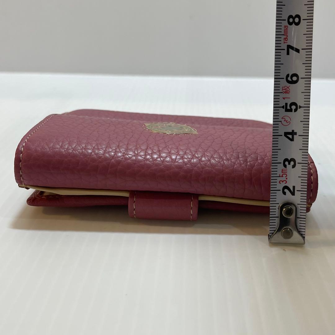 新品保管品【HUNTINGWORLD ハンティングワールド】三つ折り財布 ピンク