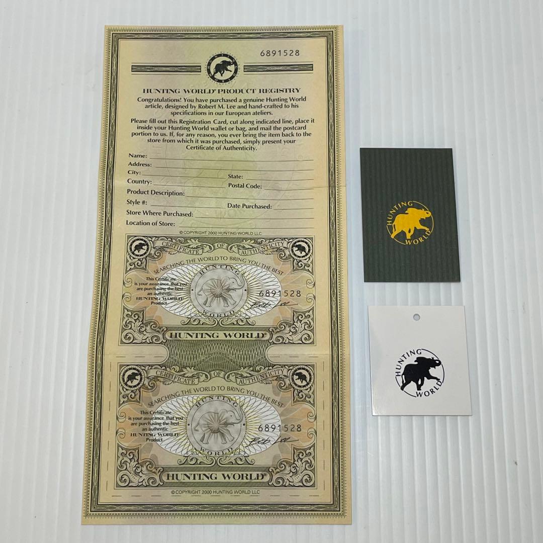 新品保管品【HUNTINGWORLD ハンティングワールド】三つ折り財布 ピンク