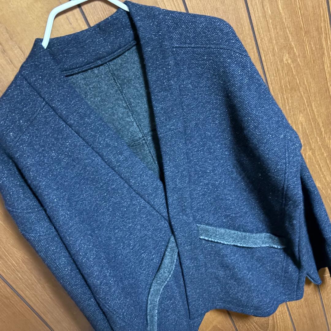 MITTAN 端切半纏 紺杢 サイズ2 ウール 尾州産