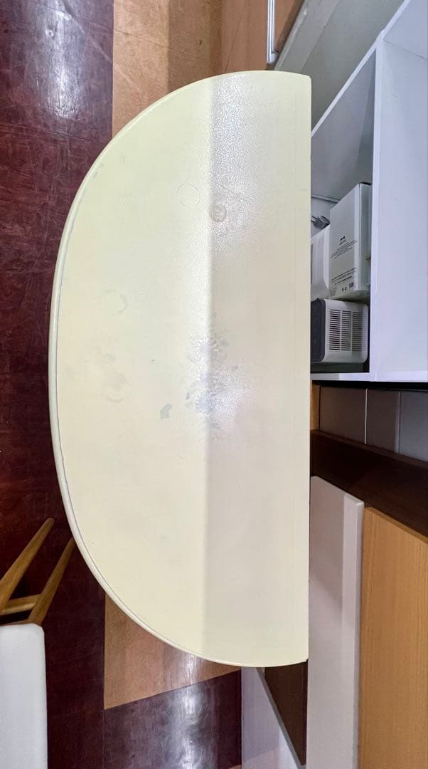 【地域限定無料配送】可愛い花柄装飾の白いキャビネット