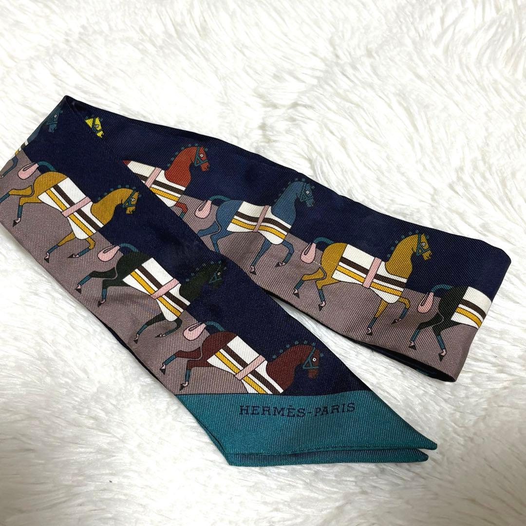 エルメス　ツイリー　ホース　マルチカラー