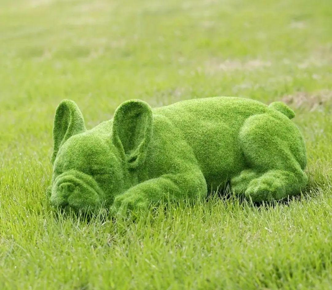 フレンチブルドッグ フェイクグリーン 約34cm