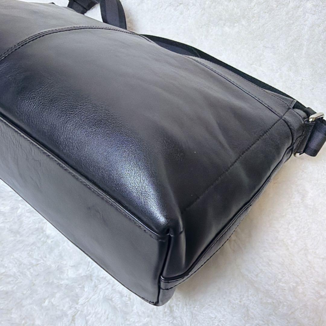 COACH オールレザー メッセンジャーバッグ フラップ メンズ ブラック
