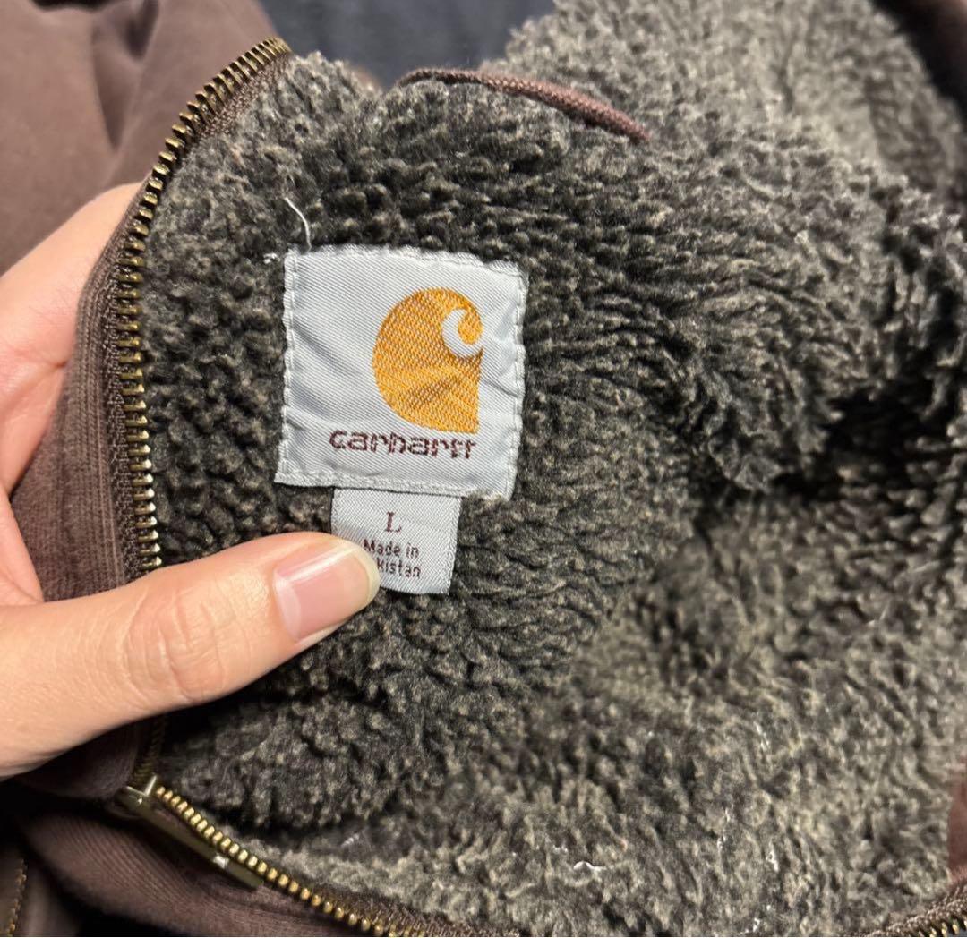 Carhartt ブラウン フリースパーカー Lサイズ
