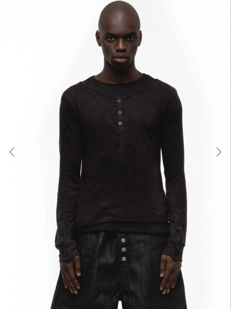 no faith studios DOUBLE LAYERED ボタン シャツ