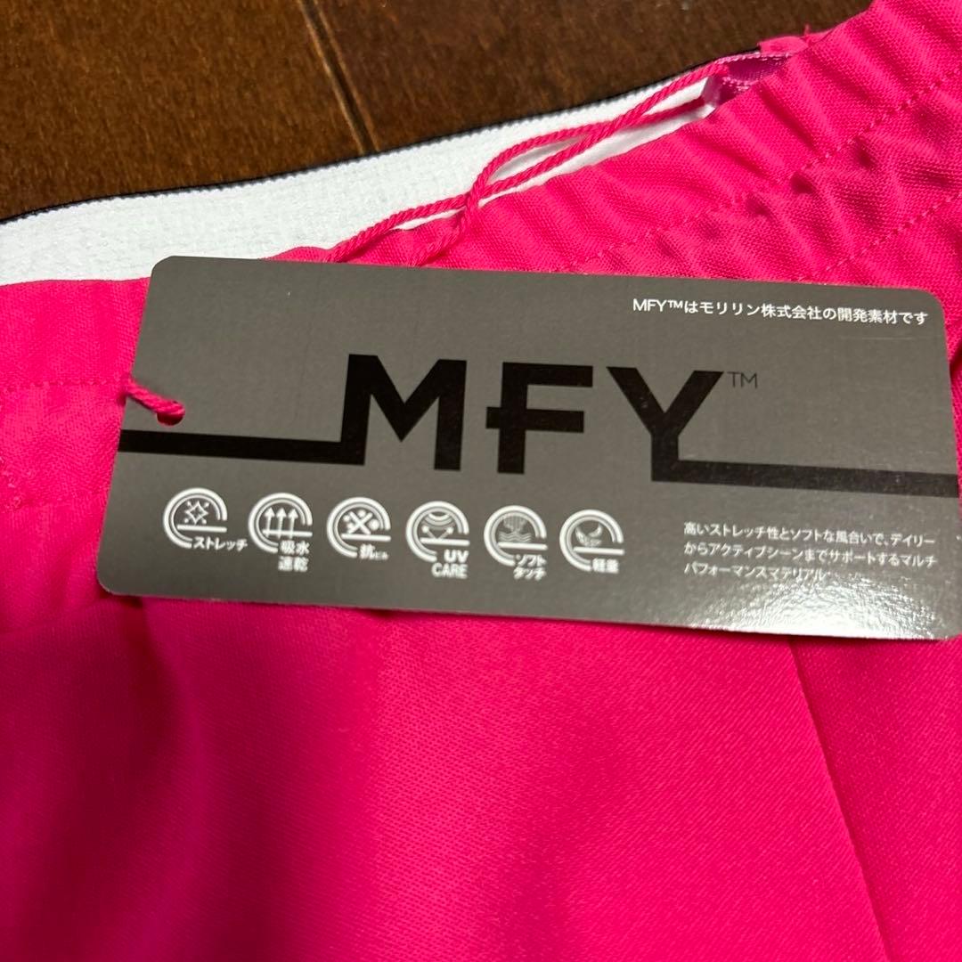 パーリーゲイツMFY裏カノコプリーズスカート ピンク×ブラックサイズ1