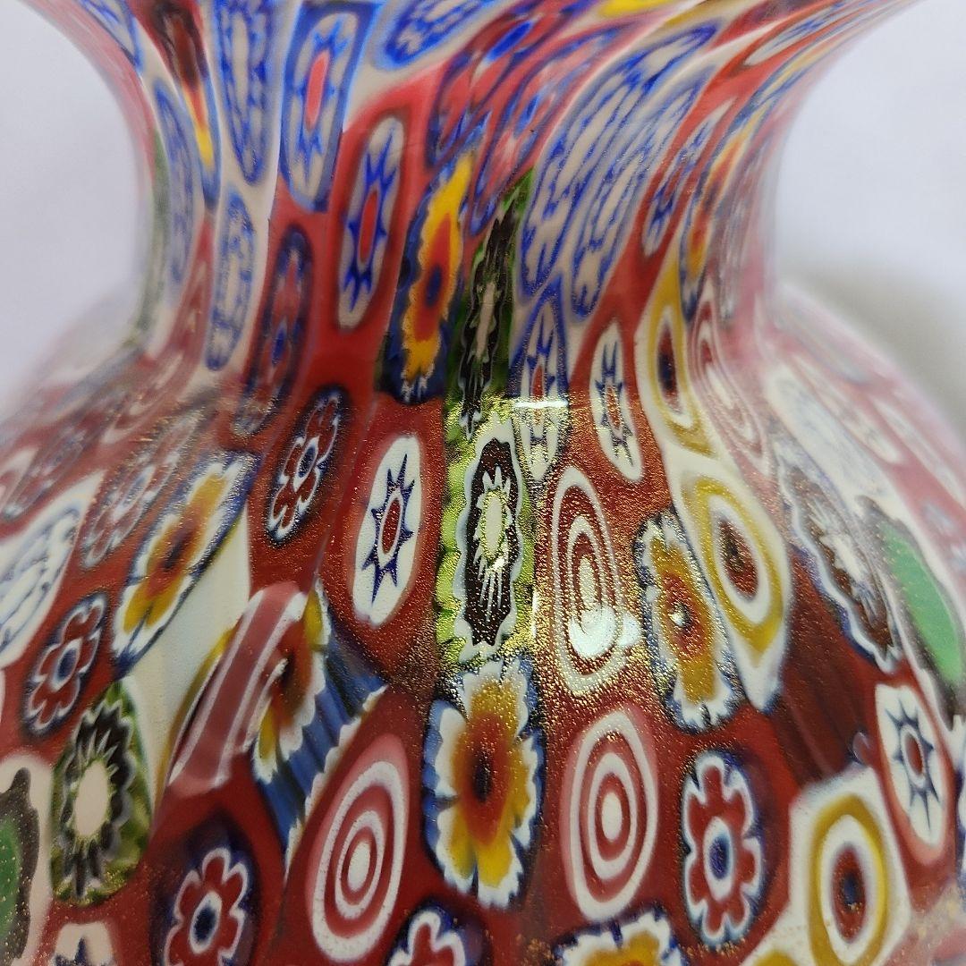 専用です ネチアンガラス ミルフィオリ 金彩 大型 花びん ムラーノグラス