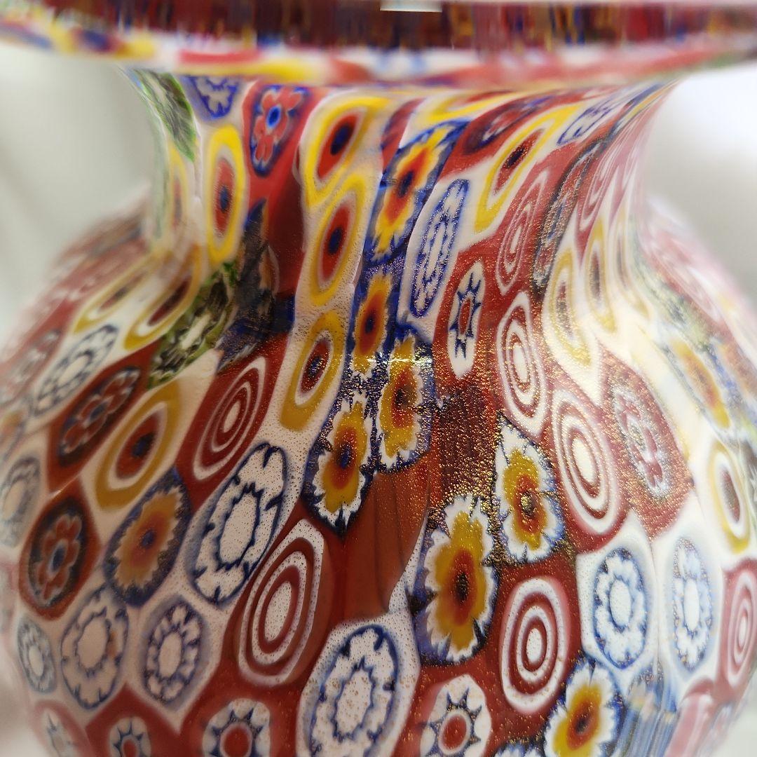 専用です ネチアンガラス ミルフィオリ 金彩 大型 花びん ムラーノグラス