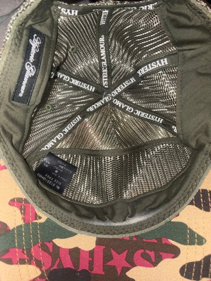 hysteric glamour メッシュキャップ　迷彩柄