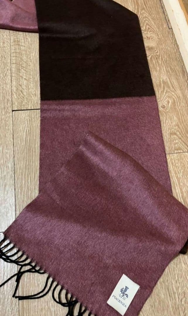 PIACENZA リバーシブルマフラー ピンク/ブラウン