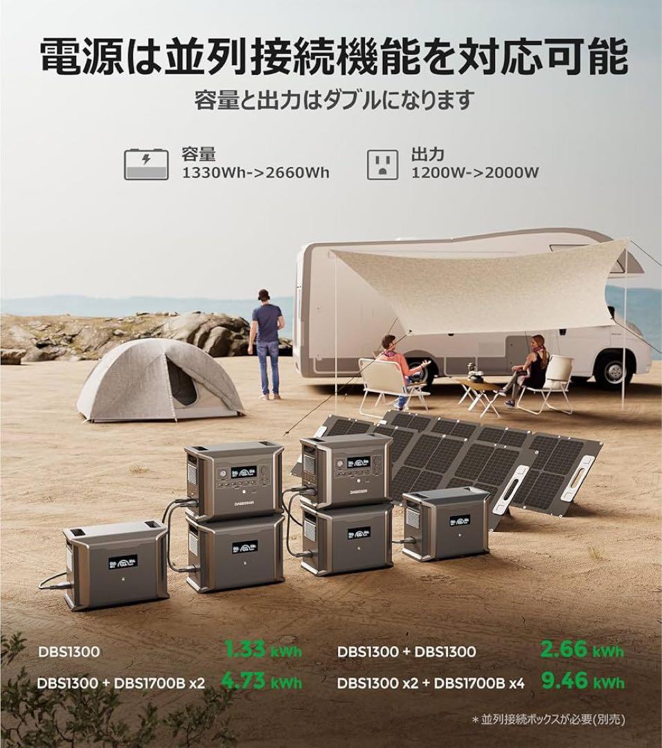 新品 Dabbsson DBS1300 ポータブル電源 ポータブルバッテリー