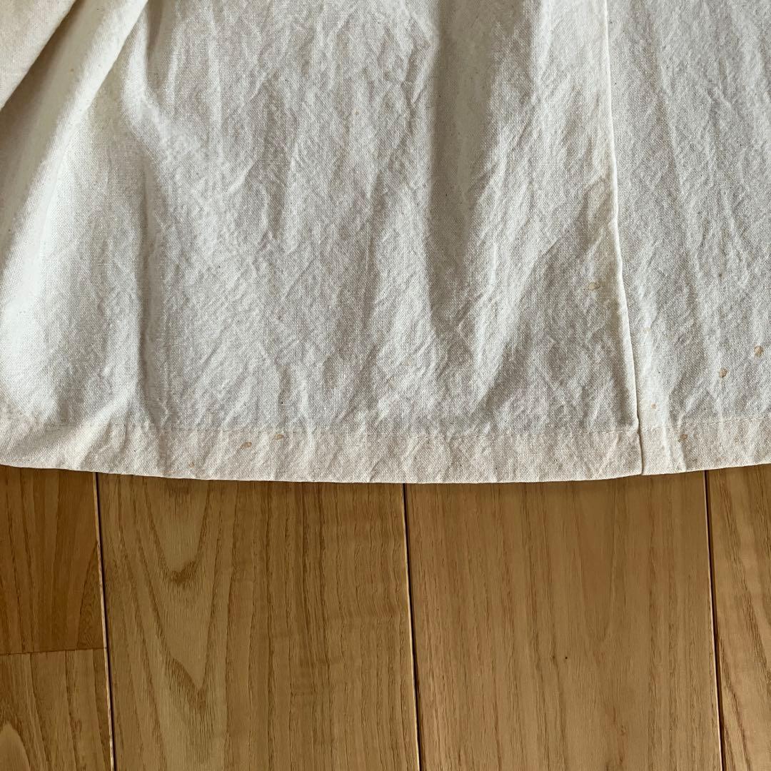 【無印良品】綿洗いざらし平織ノンプリーツカーテン／生成　大きめサイズ