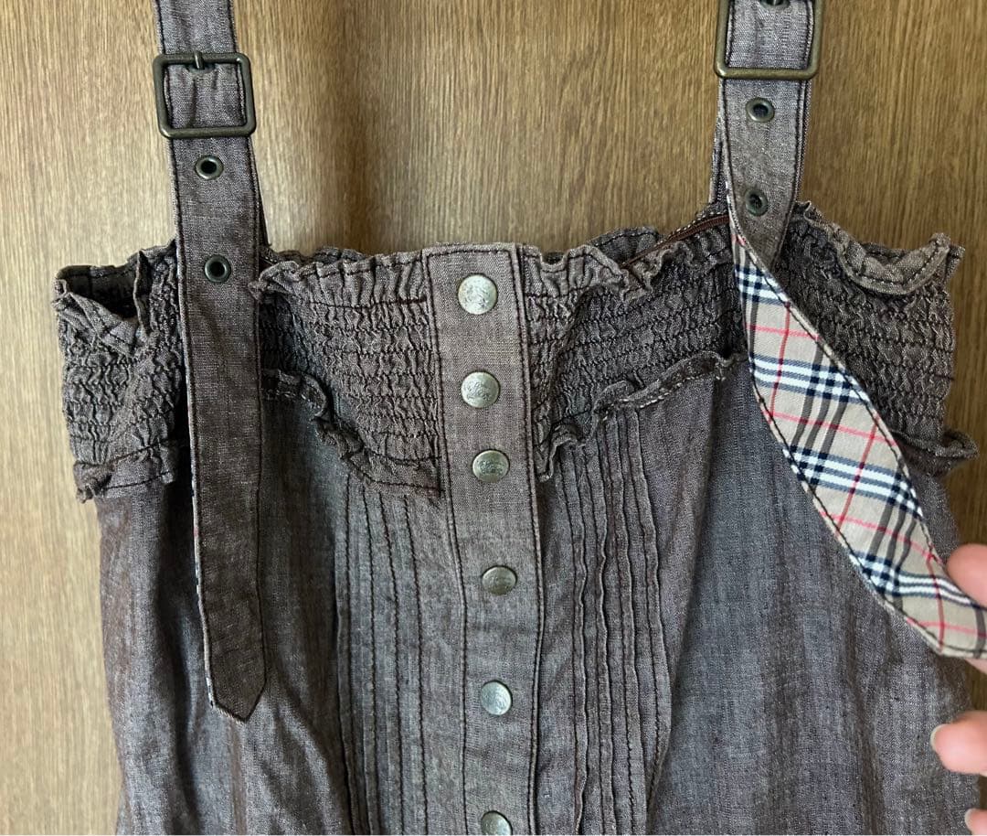 【美品】バーバリーブルーレーベル　サロペット オーバーオール 38 M 限定価格