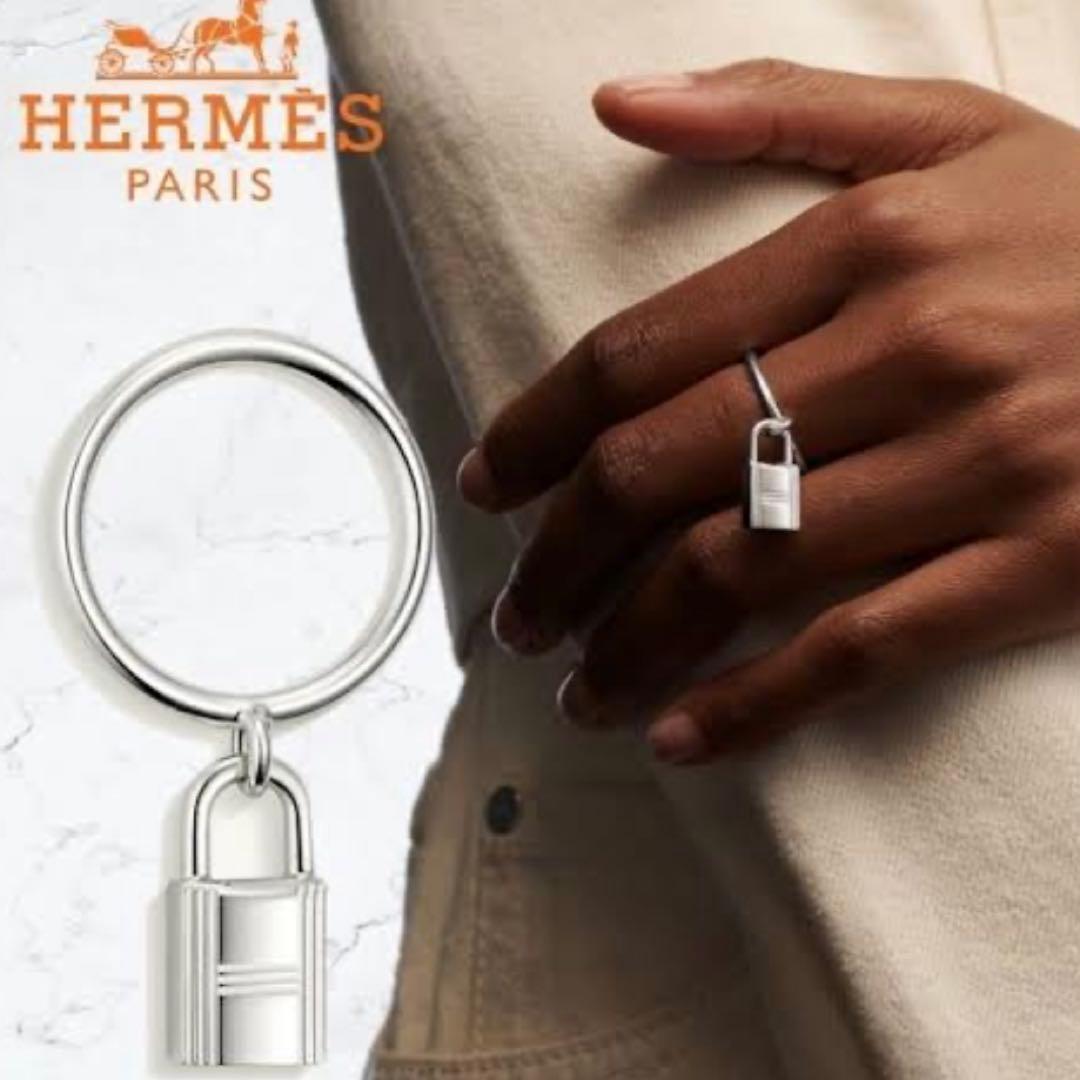 小物 HERMES Charms Cadenas scarf ring