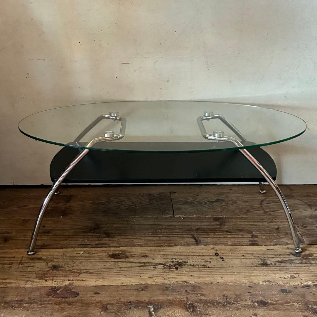 モダン ガラス センターテーブル