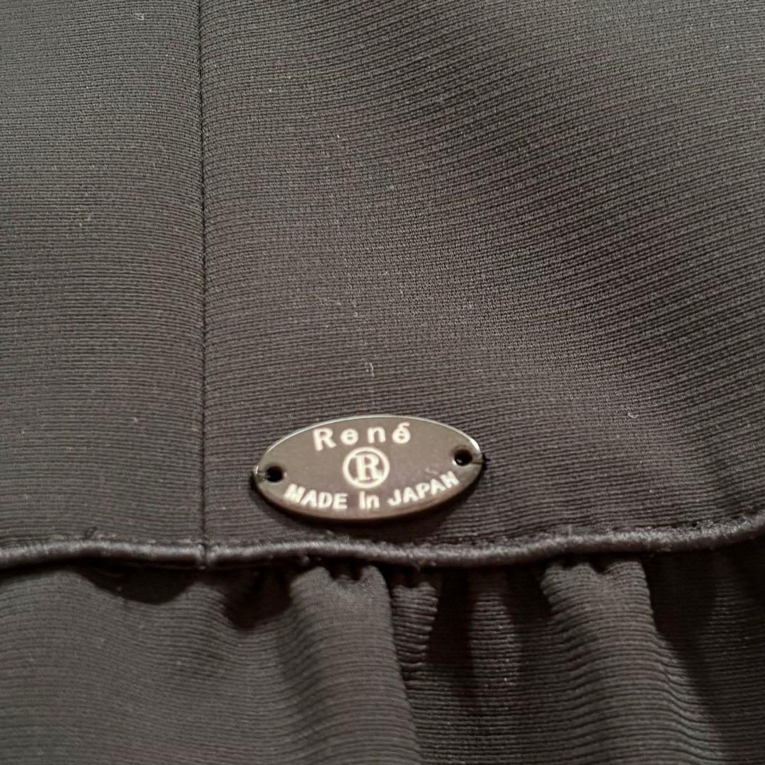 新品同様✨ルネ　ノースリーブ　ティアード　ドレス　ワンピース ネイビー　38