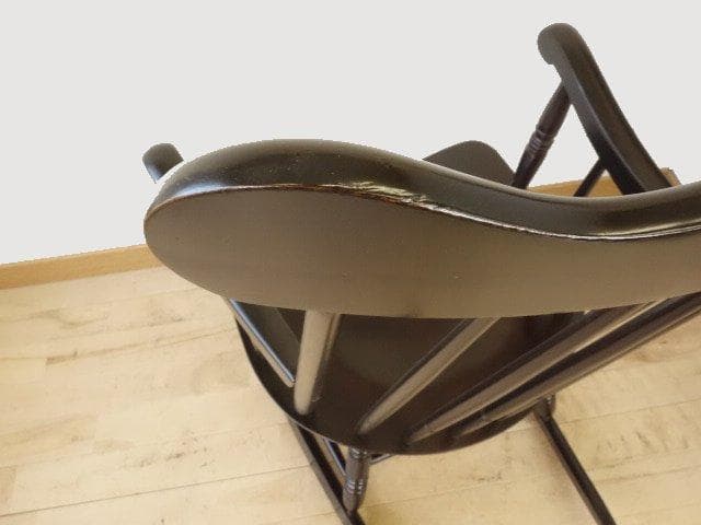 木製　ロッキングチェアー（黒色系）　再塗装済　ＵＳＥＤ