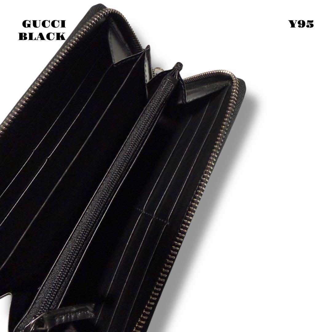 ★限定出品★ GUCCI グッチ ラウンド ジップ ウォレット 長財布 ブラック