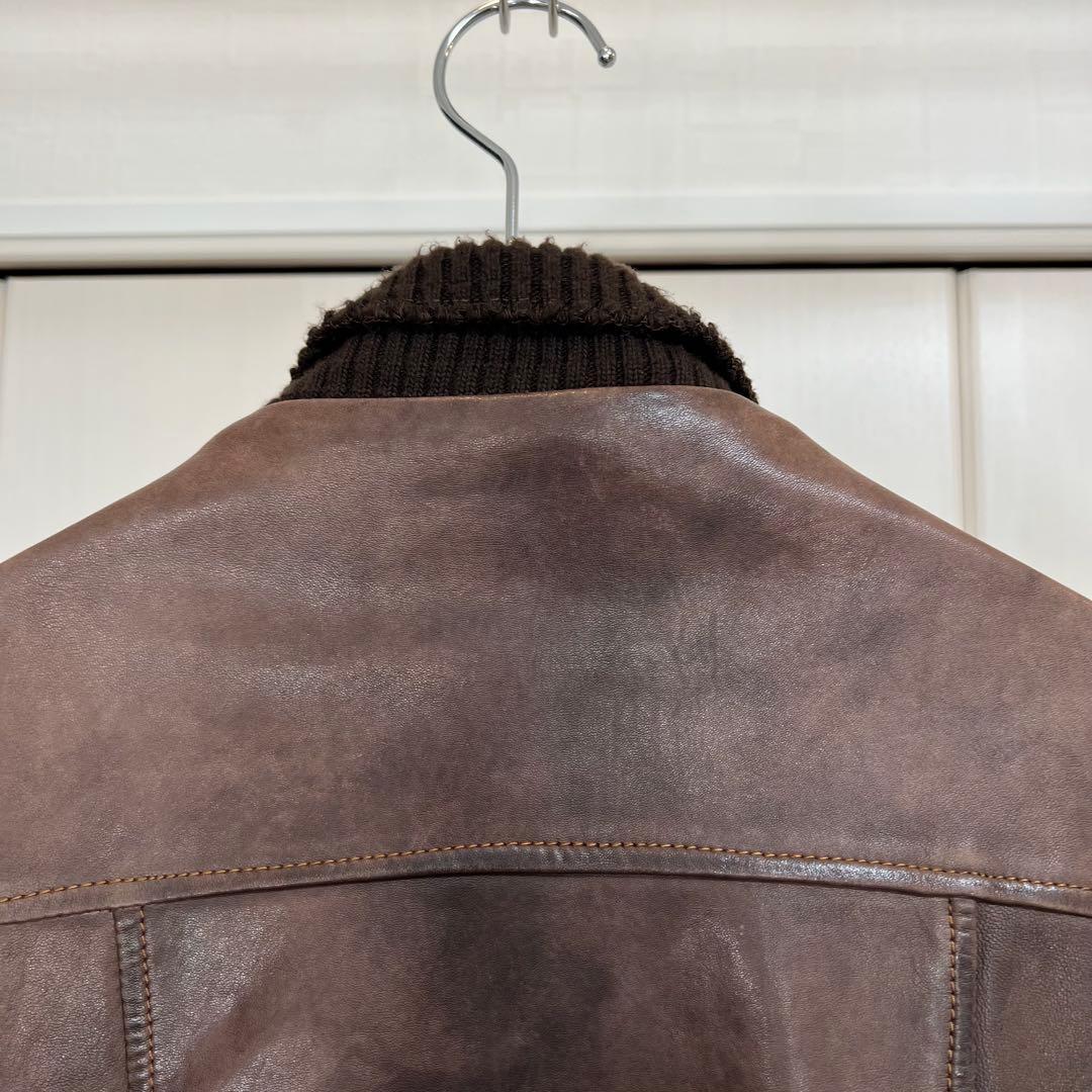 GIORGIO BRATO ビンテージ加工 ラムレザージャケット 48