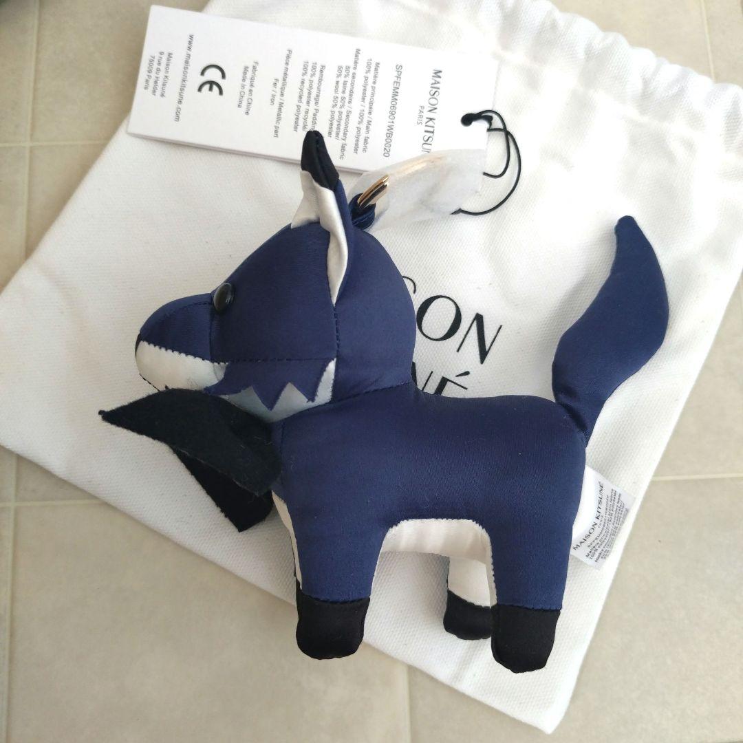 未使用 MAISON KITSUNÈ バッグチャーム フォックス キツネ ブルー