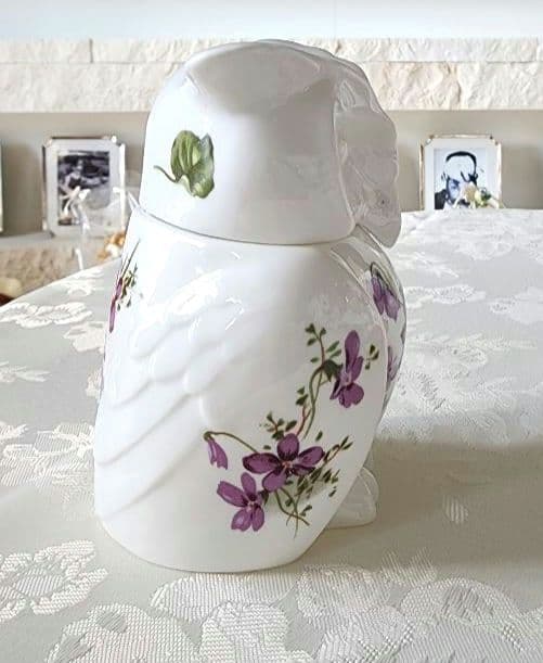 希少 ② 大 ハマースレイ バイオレット フクロウティーキャディー アンティーク